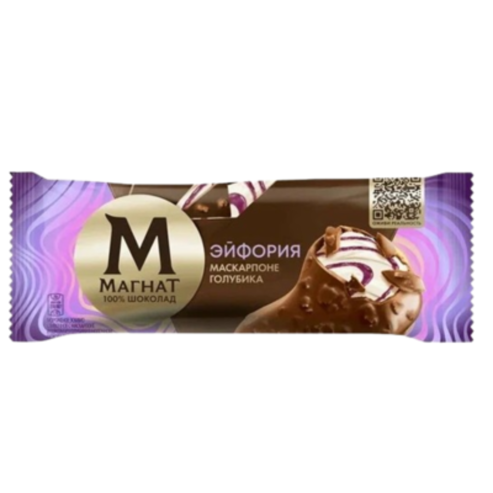 Мороженое Магнат Эйфория Маскарпоне голубика 70 гр