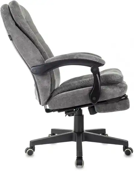 Кресло руководителя Бюрократ T-9950MSG-F Fabric серый Light-19 крестов. пластик подст.для ног
