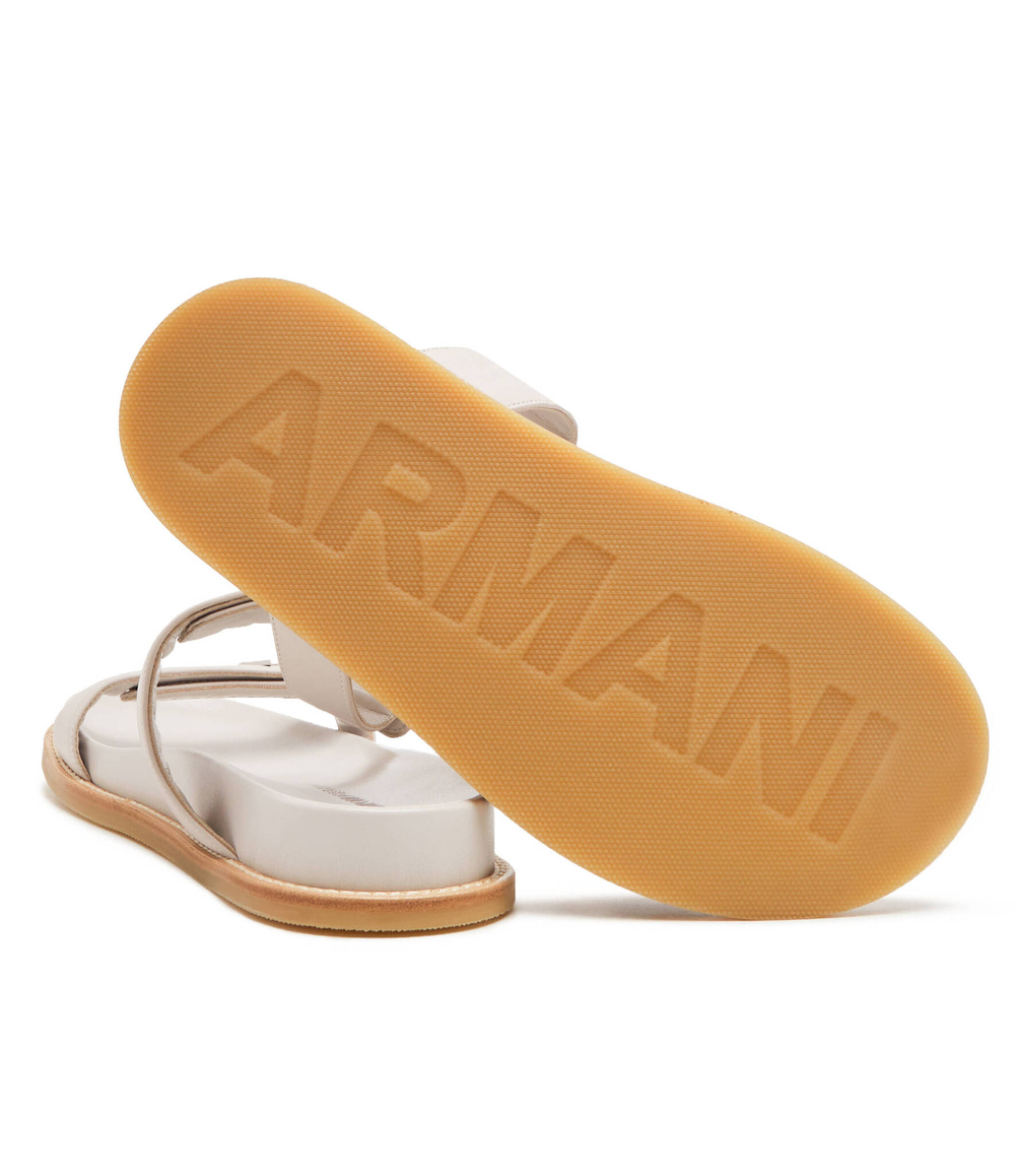 Кожаные шлепанцы Emporio Armani - серый(X3P778 XF271)