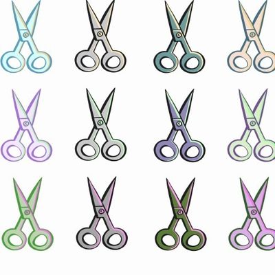 Barber Shop or Hairdresser background, seamless pattern with hairdressing scissors.