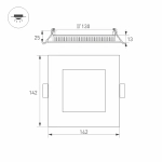 Светильник DL-142x142M-13W Day White (Arlight, IP40 Металл, 3 года)