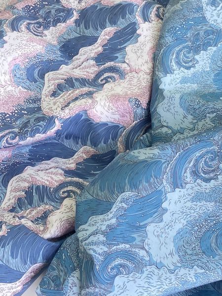 ВОЛНЫ #2, отрез 45 см 100% хлопок, Handmade Fabrics 3
