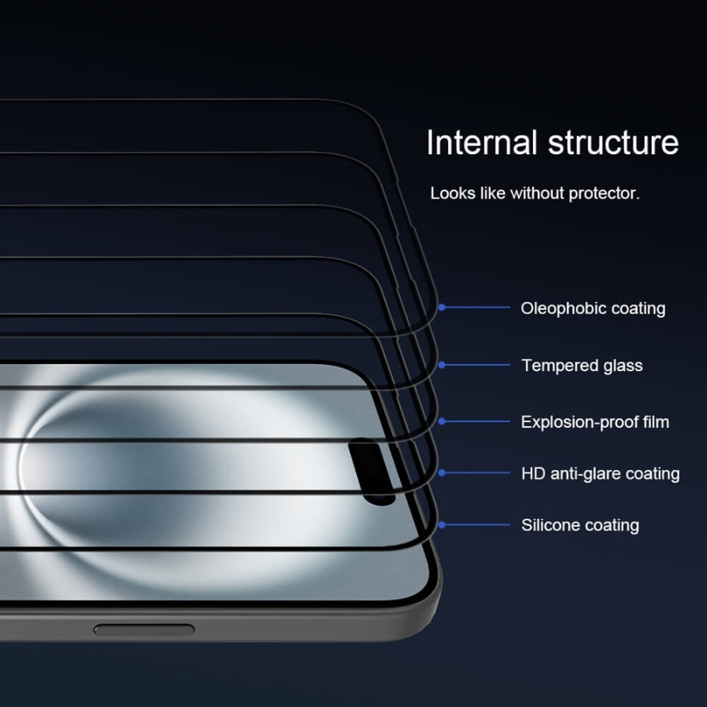 Защитное стекло Nillkin 3D CP+ MAX для iPhone 16