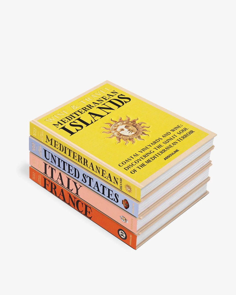 Подарочный набор книг на английском языке Assouline WINE & TRAVEL TRIO GIFT SET, 4 книги