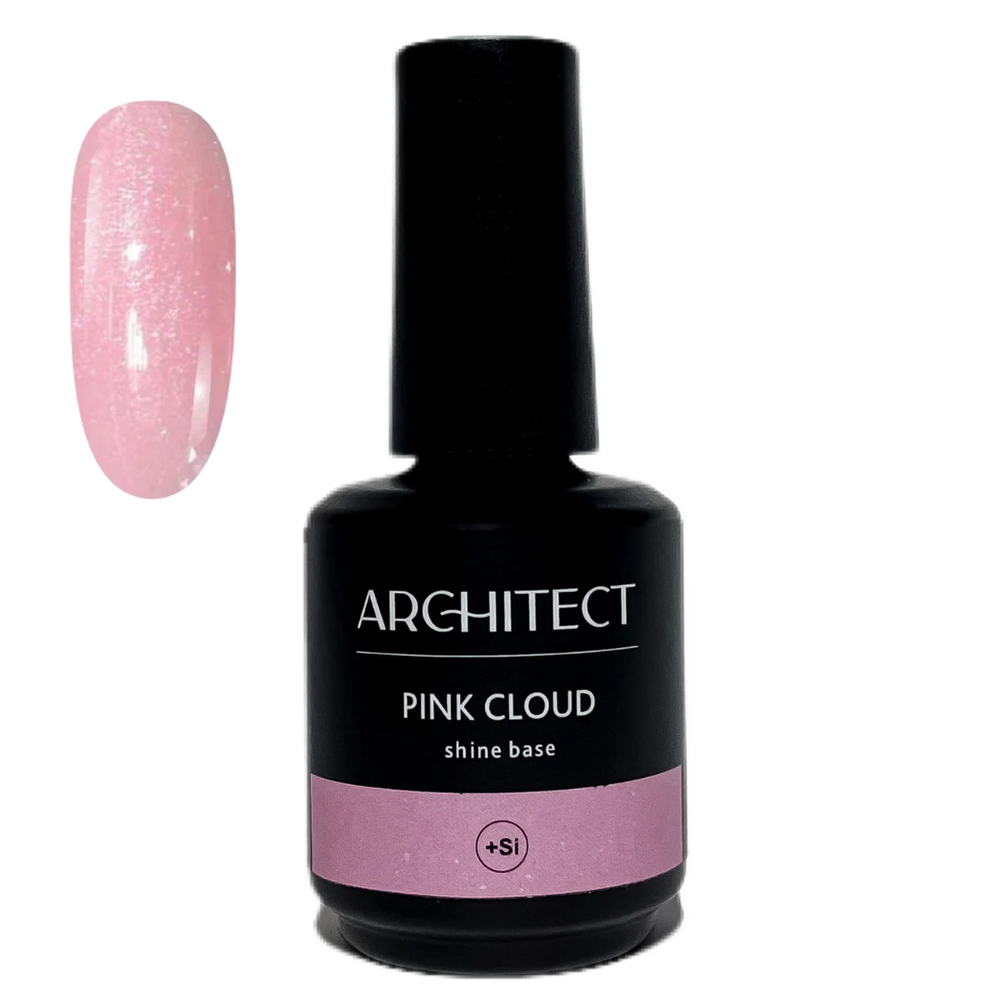 Камуфлирующая крепкая каучуковая база HARD Nail ARCHITECT 10 PINK CLOUD Shine Base 15 ml