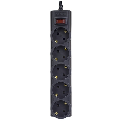 Фильтр сетевой Perfeo PowerX 1,8 м Black 5 розеток