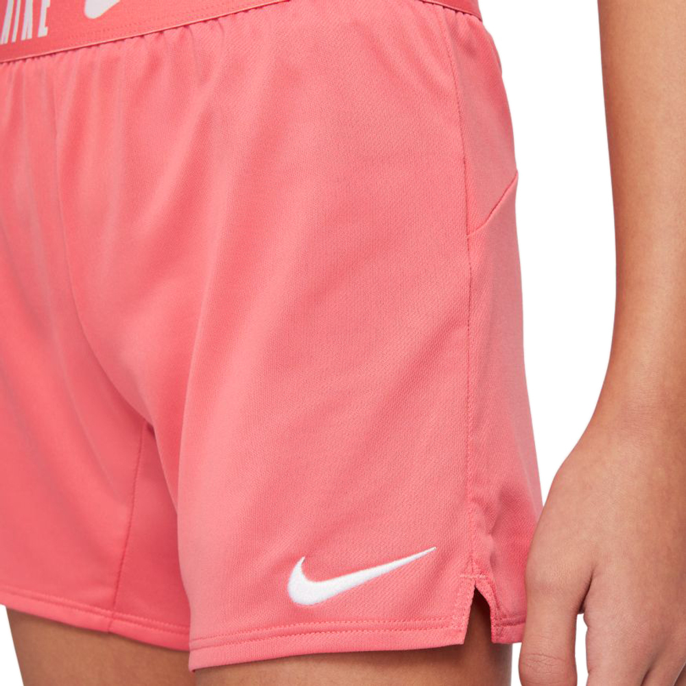 Шорты для девочки теннисные Nike Dri-Fit Trophy 6in Shorts - pink salt/pink salt/white