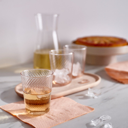 IKEA KLIPPLAX  (ИКЕА КЛИППЛАКС)  -  Стакан - в полоску розовый 25 cl