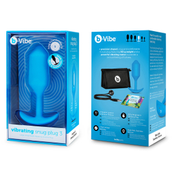 b-Vibe Vibrating Snug Plug 3 - Анальная вибропробка