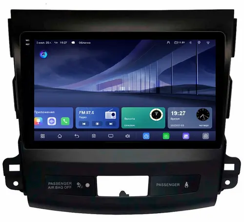 Магнитола для Mitsubishi Outlander XL, Peugeot 4007, Citroen C-Crosser - Kuberg QLed+2K, Android 14, TS105, Быстрейшая, CarPlay, SIM-слот