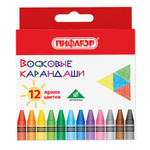 Мелки восковые 12цв. "Солнышко" (Пифагор)