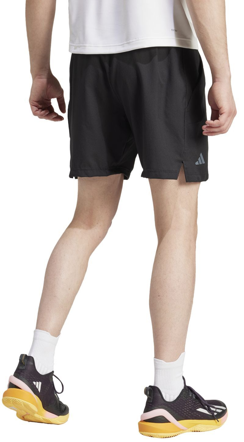 Мужские теннисные шорты Adidas Tennis Heat.Rdy Shorts And Inner Shorts Set - black/spark orange