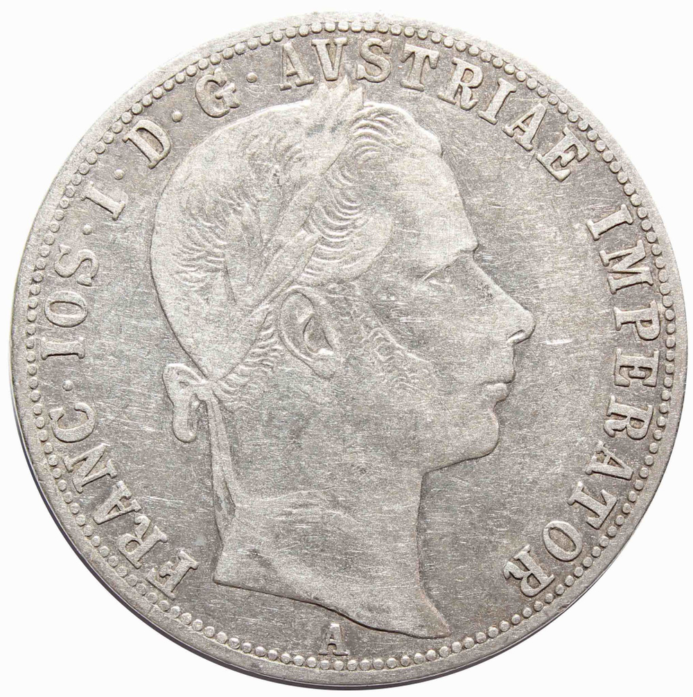 1 флорин 1860 год, Австрия. VF+