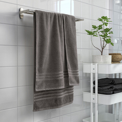 IKEA BROKGLIM  (ИКЕА БРОКГЛИМ)  -  Банное полотенце - серый 70х140 см