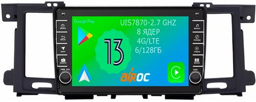 Магнитола для Nissan Patrol Y62, Infiniti QX56/QX80 2010-2017 - Airoc AB-1204 (кнопки и крутилки), Android 13, Быстрая, SIM-слот, CarPlay