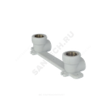 Планка монтажная PP-R белая Дн 25х3/4" ВР под смеситель с водорозетками PRO VALFEX 10124325-PRO