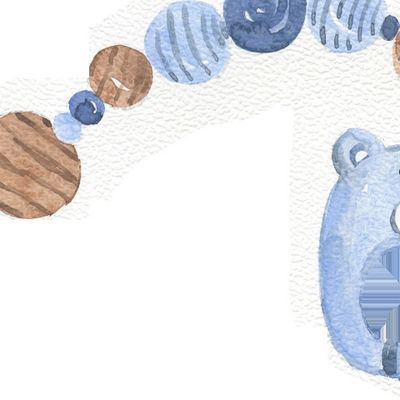 Детская погремушка на белом фоне
