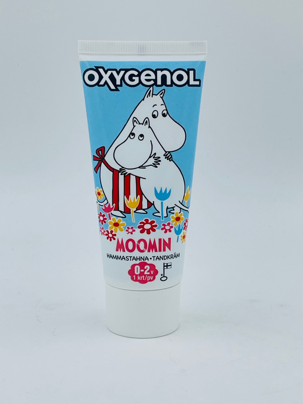 Детская зубная паста Moomin 0-2 лет OXYGENOL с фторидом ксилита 50 мл (Финляндия)