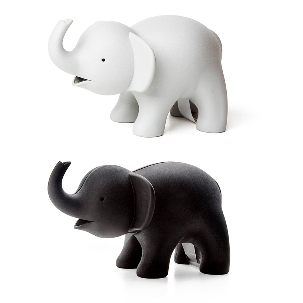 Диспенсер для скотча Qualy Elephant серый