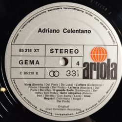 Винтажная виниловая пластинка LP Adriano Celentano Azzurro (Germany 1971) Buona Sera
