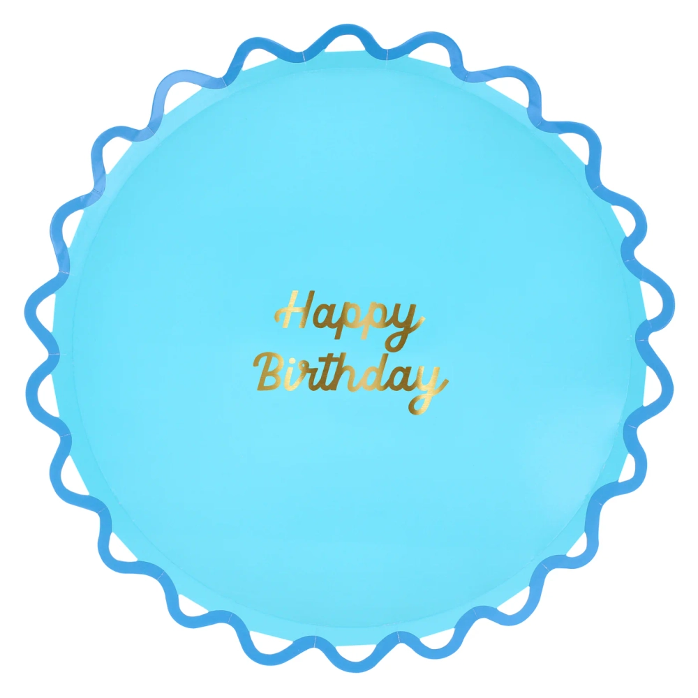 Тарелки большие с волнистым краем "С Днем Рождения" [Happy Birthday] 8 шт. (26,7 см)