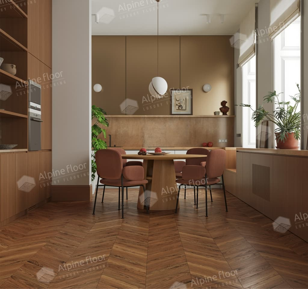 Ламинат Alpine Floor Chevron Art 12 мм Орех Монблан 1.232 м2