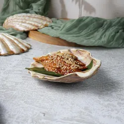 Блюдо для подачи 13*12 см h3 см 50 мл емкость для закусок Pearl Shell Frutti di Mare P.L. [1]