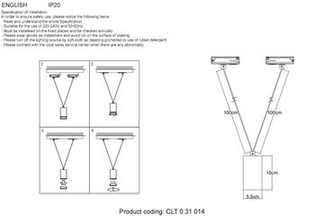 Подвесной трековый однофазный светильник GU10 CLT 0.31 014 BL чёрный Crystal Lux