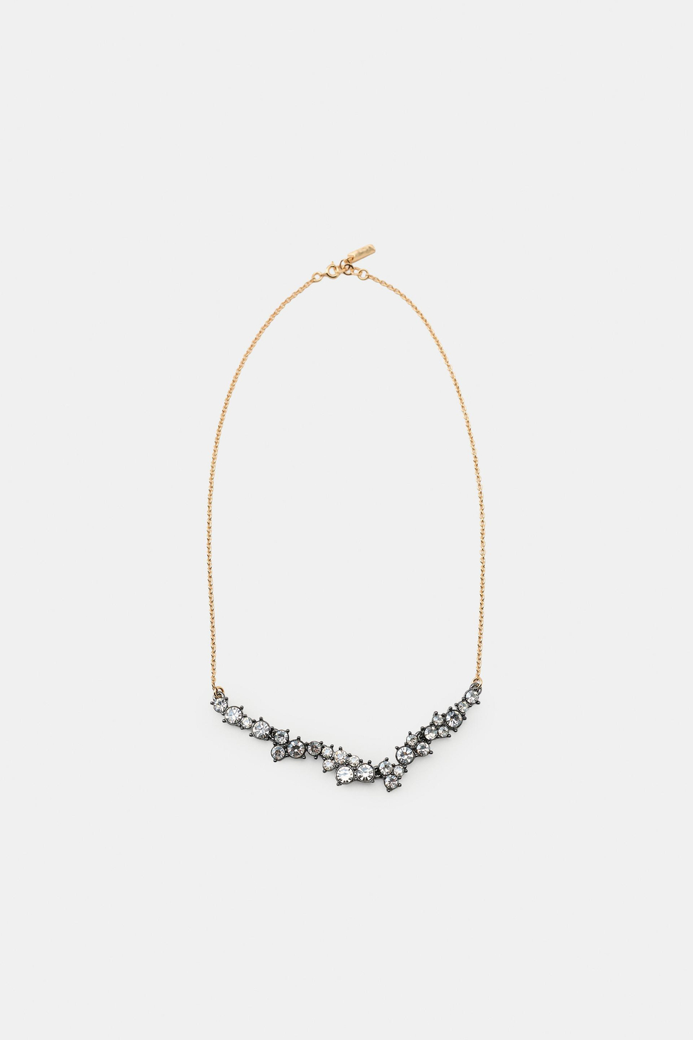 ZARA КОЛЬЕ СО СТРАЗАМИ, ЗОЛОТИСТЫЙ