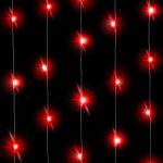 Светодиодная гирлянда, Роса 30 Led, IP14, 3 м. Красный, 1 шт.