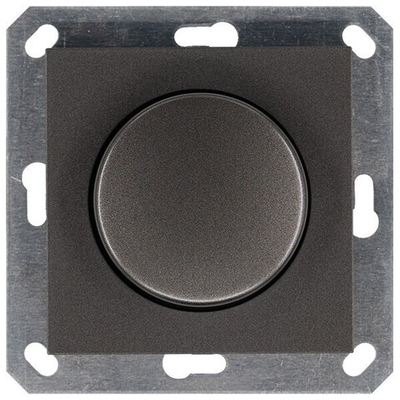 LED Диммер с накладкой 30-400W, 1gang 2way, цвет Мокко