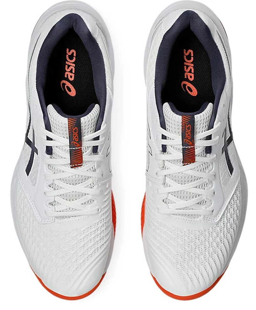 Мужские кроссовки для бадминтона/сквоша Asics Netburner Мячistic FF 3 - white/indigo fog