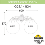 Уличный настенный светильник Fumagalli GLOBE 250 G25.141.000.AXF1RDN