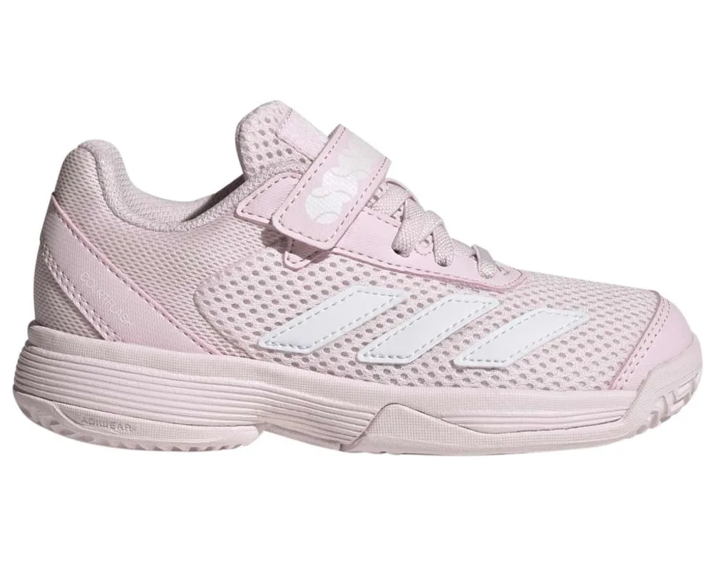 Детские Кроссовки теннисные  Adidas Courtflash K - distilled pink/cloud white/distilled pink