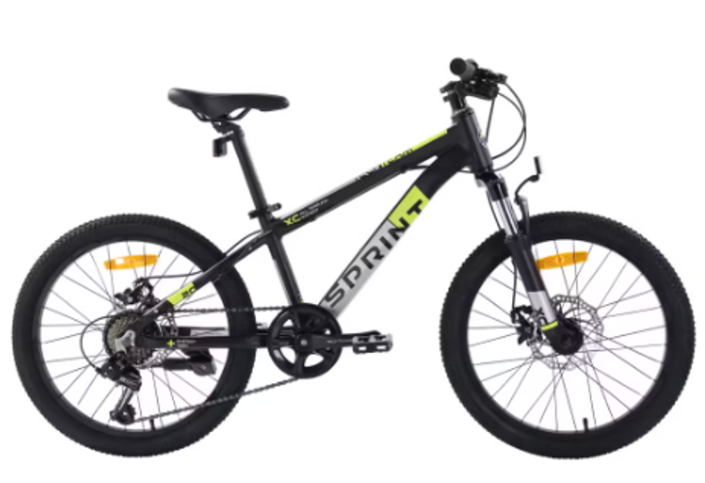 Велосипед TechTeam Sprint 22"х12" черно-желтый 2023
