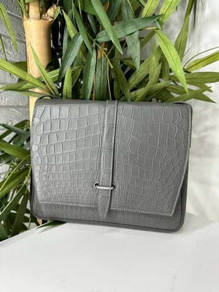 Сумка через плечо Hermes Steve Light из кожи крокодила