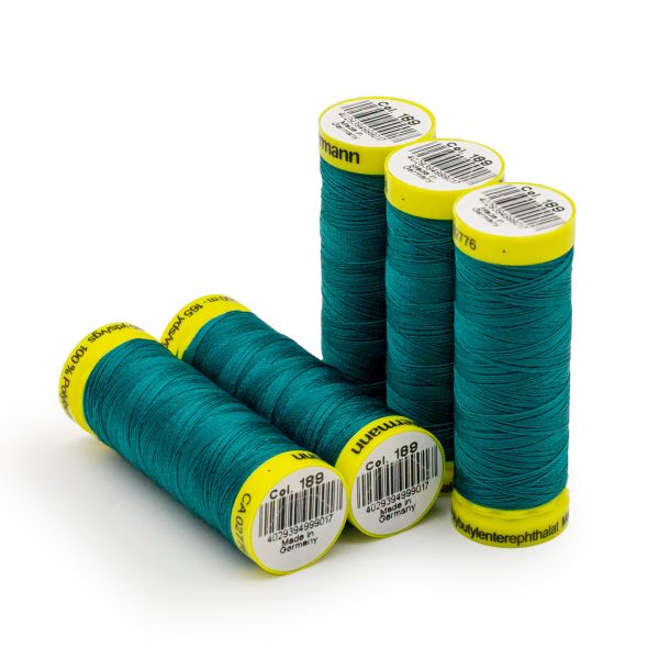 Нитки для трикотажа Gutermann Maraflex 120 (150 метров), 5 кат. | 189 зеленая бирюза