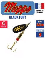 Блесна для рыбалки вращающаяся BLACK FURY 3 Gold