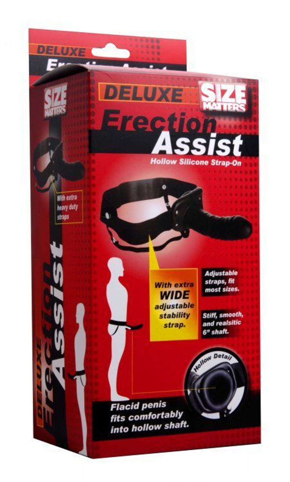 Полый страпон Erection Assist - 15,2 см. (Цвет: черный)