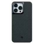 Чехол из арамидного волокна с поддержкой MagSafe PITAKA MagEZ Case Pro 3 1500D для iPhone 14 Pro, Black / Grey Twill (Cаржевое переплетение)