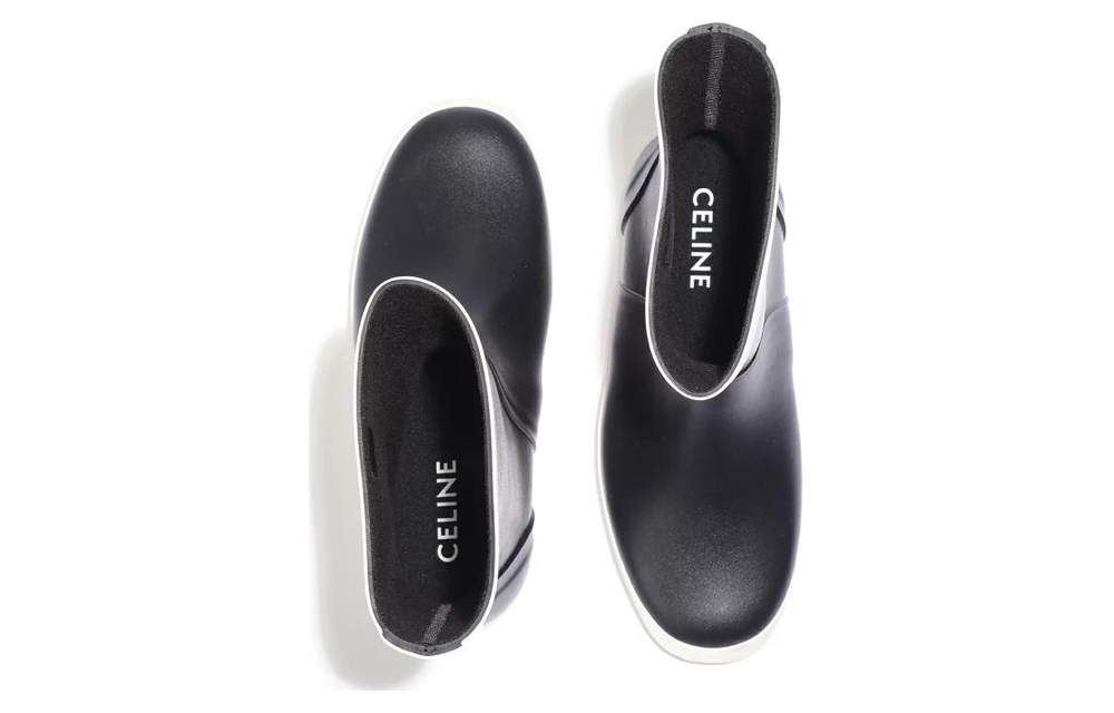 CELINE Rubber Ankle Boots Women"s Marine Blue
