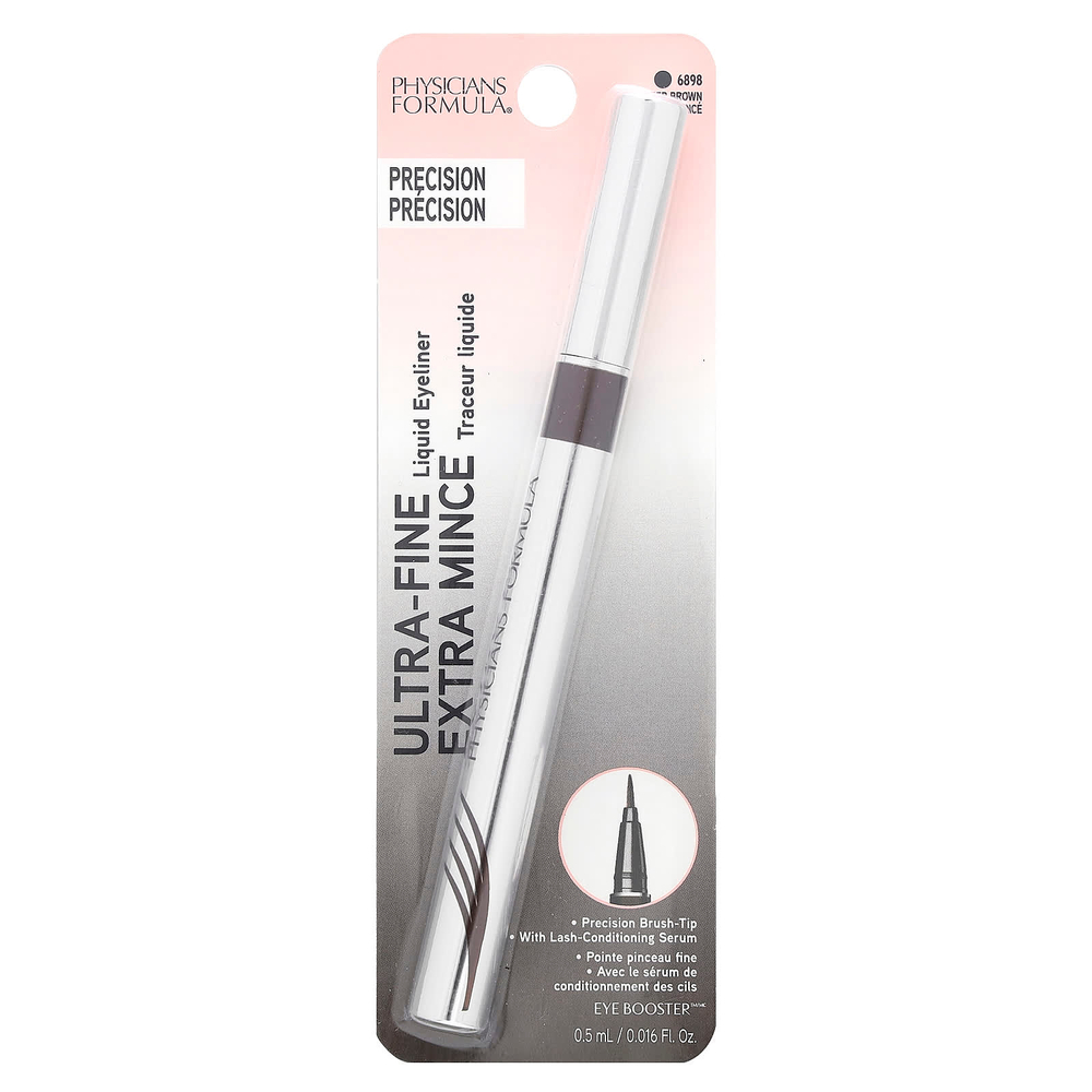 Physicians Formula, Eye Booster, ультратонкая жидкая подводка для глаз, оттенок 6898 темно-коричневый, 0,5 мл (0,016 жидк. унции)