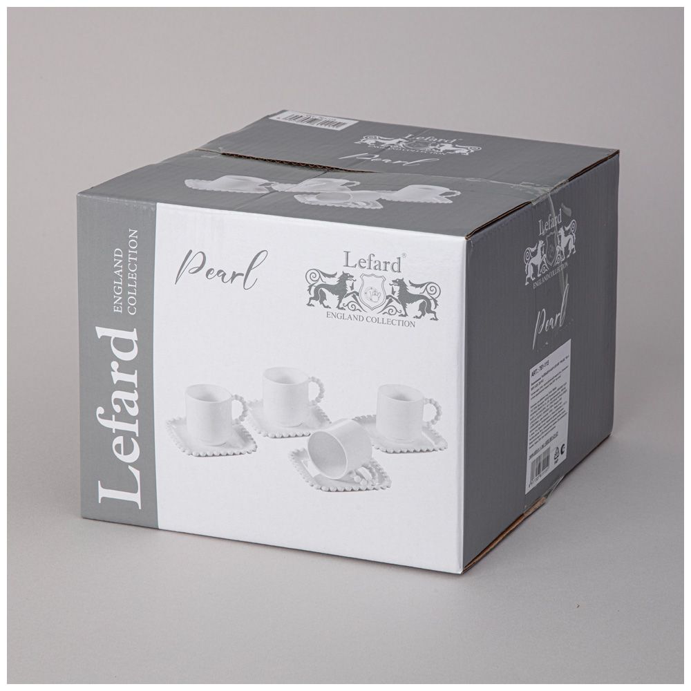 ЧАЙНЫЙ НАБОР LEFARD "PEARL" НА 4 ПЕР. 8 ПР. 7,5*10,5*8 СМ 250 МЛ (КОР=8НАБ.)