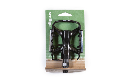 Педали Wellgo MTB алюминиевые, 103x66x25мм, резьба 9/16", полимерные подшипники, черные