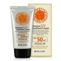 Солнцезащитный крем 3W Clinic Intensive UV Sun Block Cream SPF50+ PA+++, 70мл