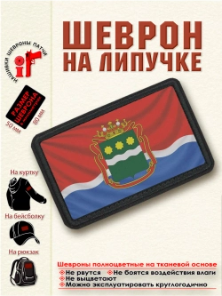 Шеврон на липучке Флаг и Герб Амурской области. dtf