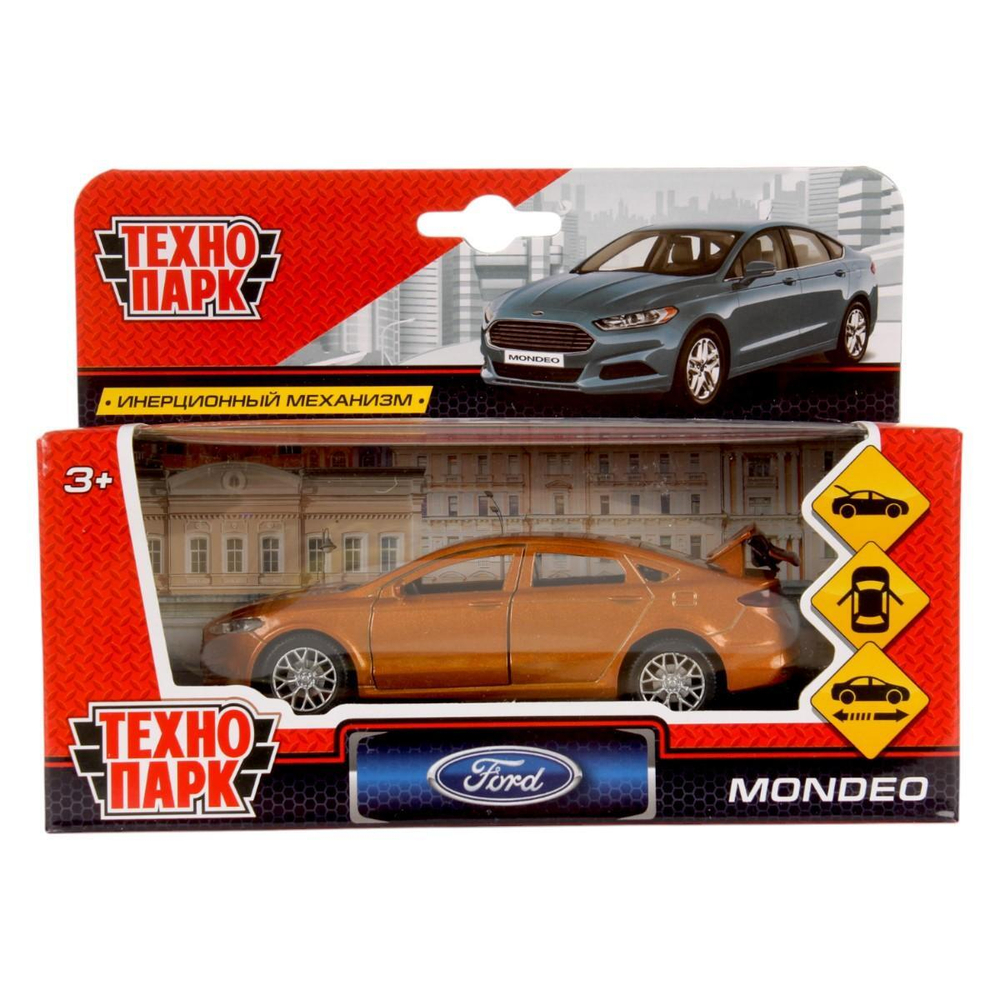 Модель ин. мет. "Ford Mondeo" 12см, откр. дв, багаж, золотой. MONDEO-GD (Технопарк)