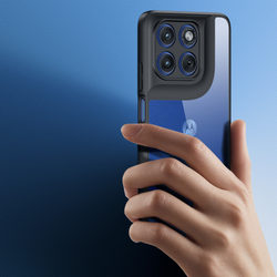 Чехол прозрачный с черными рамками для Motorola Moto G47 и G37, серия Aimo Series Case от Dux Ducis