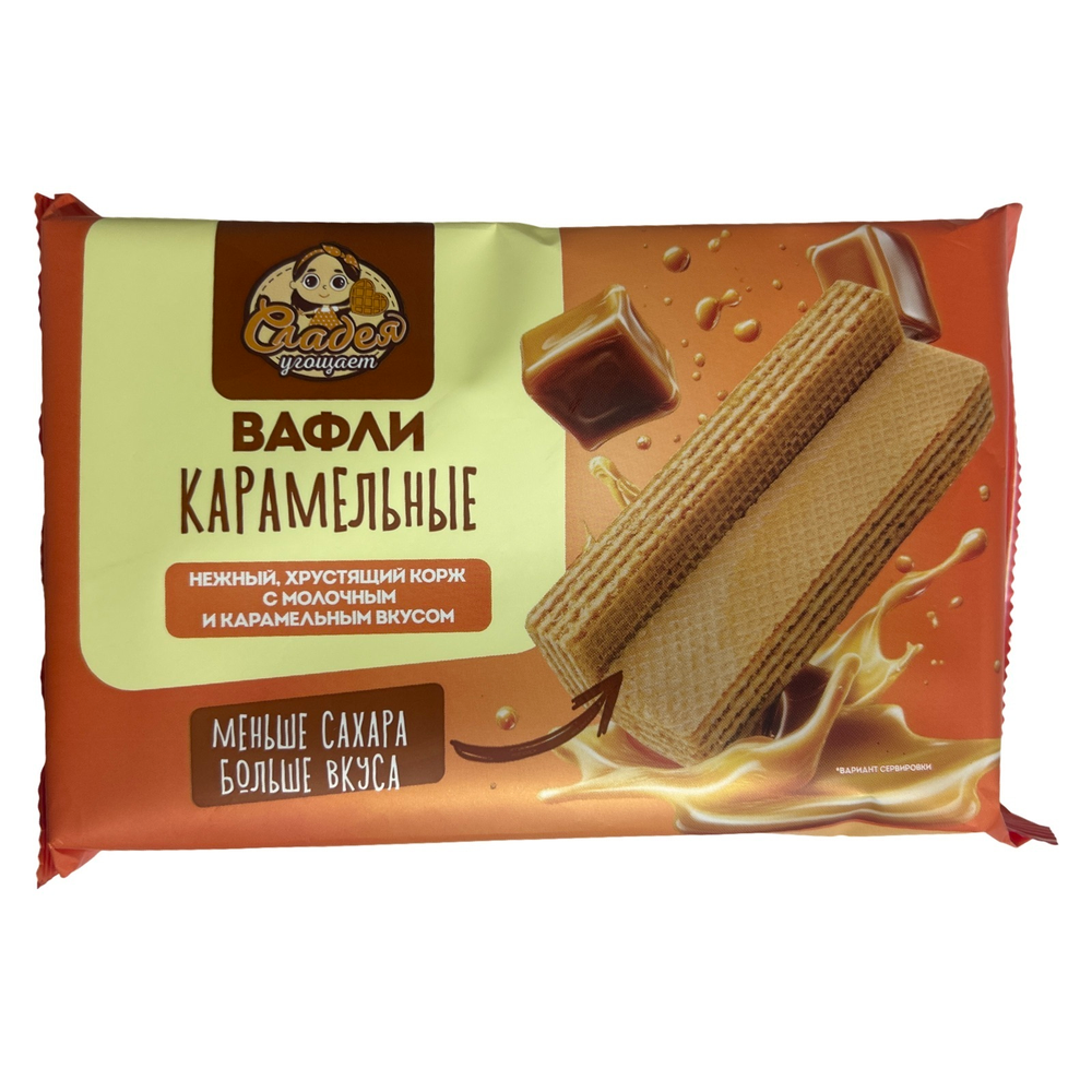 Вафли Сладея угощает карамельные 240 гр м/у