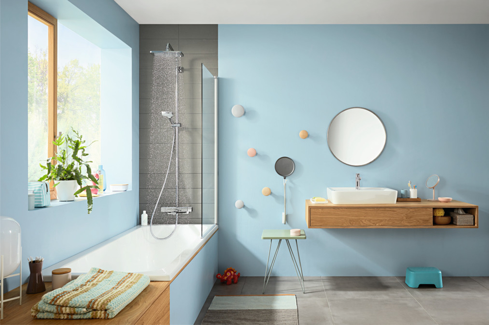 Душевая 27687000 Croma E 280 1jet система Showerpipe для ванны, хром